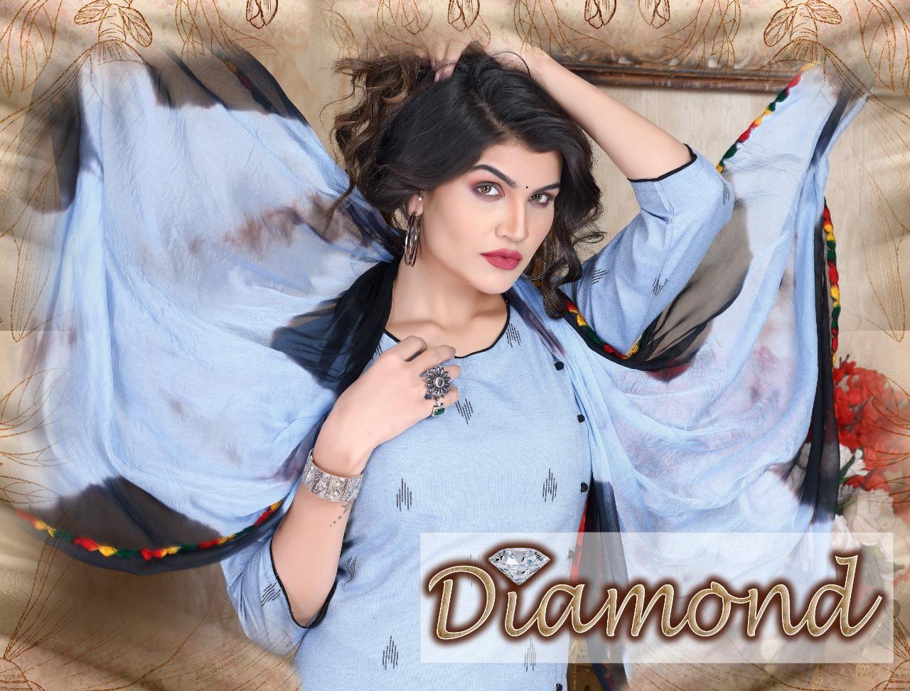 Riyaa Diamond 1 Cotton Printed Casual Wear Ready Made Suit Collection
